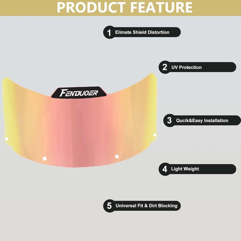 Fenduoer Softball/Baseball Mask Visor, Eye-Shield for All Defense Fielder’s Mask Sports Sunglasses - Image 3